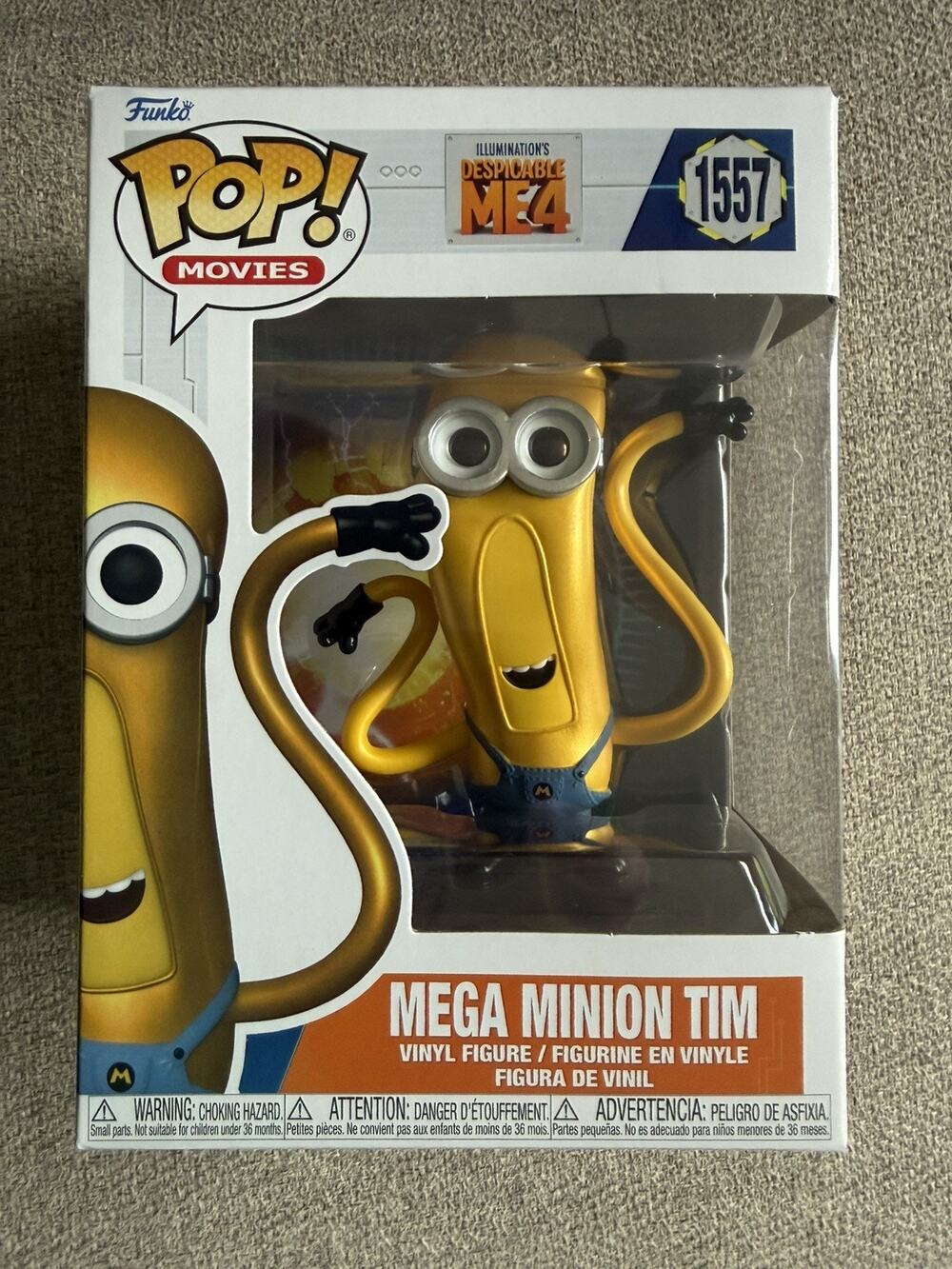 Funko POP! Movies: Despicable Me 4 – Mega Minion Tim - Vinyl Figure #1557 #76053
